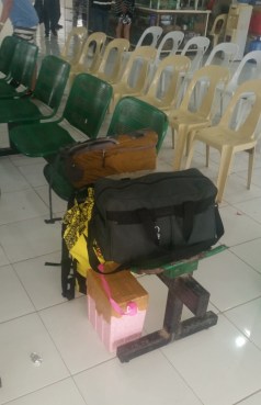 Bags in waiting area